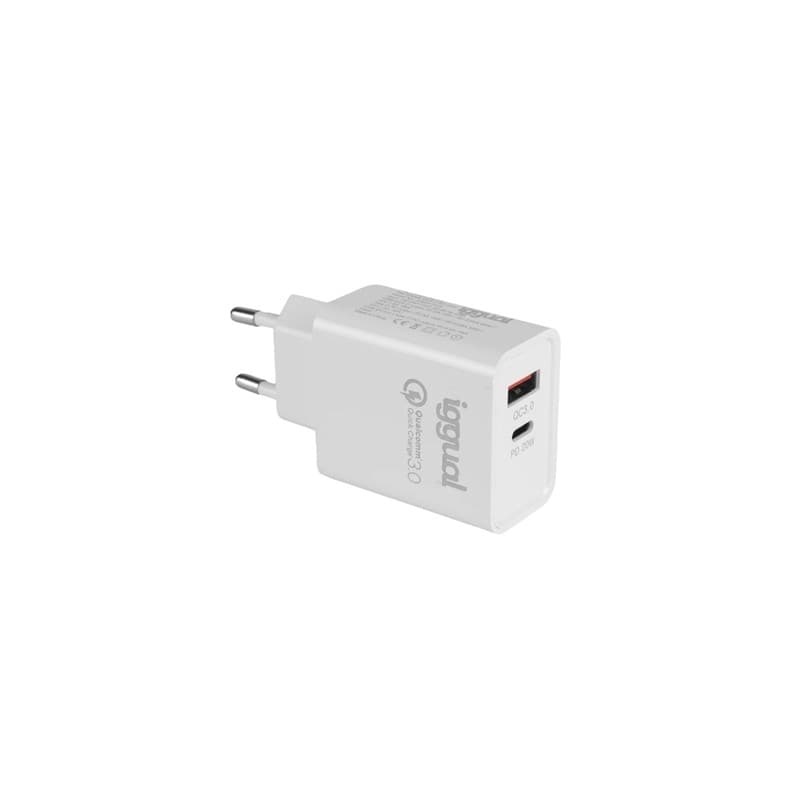 Carregador Duplo USB QC3.0 + Type-C 20W Quick Charge - 42143