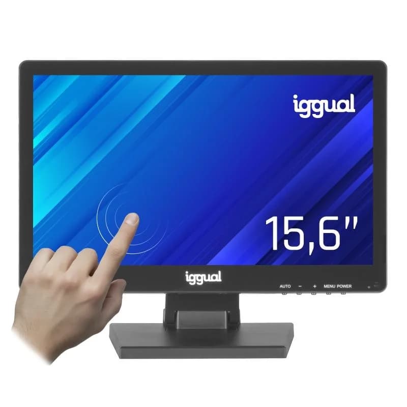Iggual IGG319857 Touch Capacitivo 15.6´´ HD+ LCD 75Hz com VGA, HDMI e USB Preto