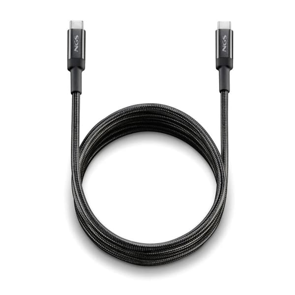 NGS KNOT Cabo USB-C Carga Rápida 65W 3m Preto