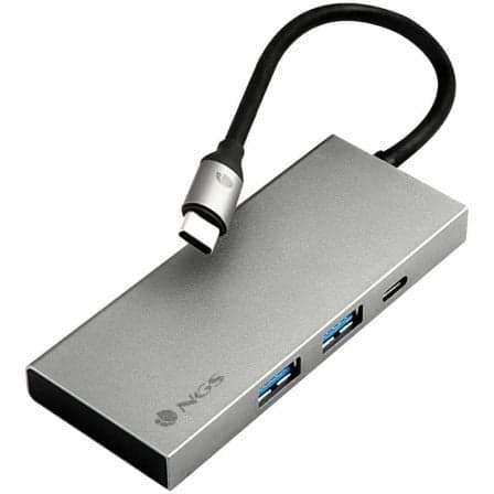 NGS Hub Adaptador Multiportas USB-C Wonder Dock 4 Pro + USB-C de 4 Portas 2x USB 3.0 USB-C PD 100W HDMI 4K Alumínio