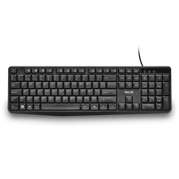 Teclado NGS Funky V4 QWERTY Espanhol Preto