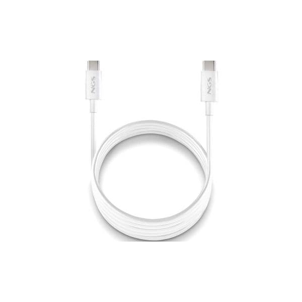 NGS ZYRO 60W-1 Cabo USB 2.0 Tipo C Macho - Tipo C Macho 1m Branco
