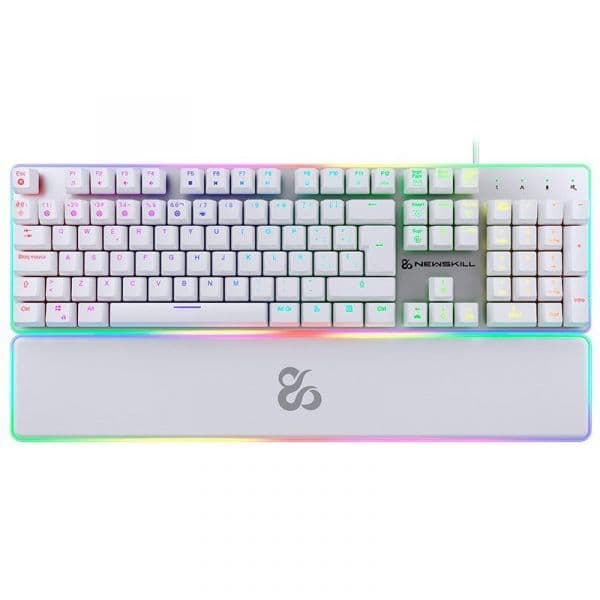 Newskill Gungnyr Pro Ivory Opto-Mecânico Gaming RGB Switches Gateron Red (Teclado Espanhol)