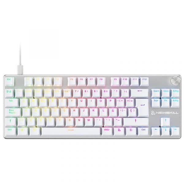 Newskill Serike V2 TKL Teclado Mecânico Gaming RGB Branco NewSwitch Red (Teclado Espanhol)
