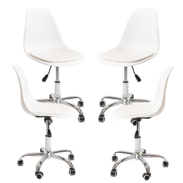Presentes Miguel Conjunto 4 Cadeiras Dami Office Branco