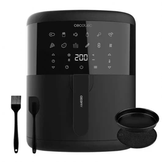 Fritadeira Cecotec Airfryer Cecofry Bombastik 6000 Full 6L 1700W Preta (Com Acessórios)