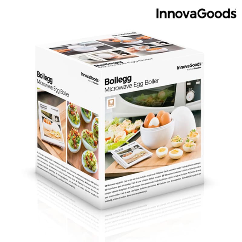 Cozedor de Ovos para o Micro-Ondas com Livro de Receitas Boilegg InnovaGoods