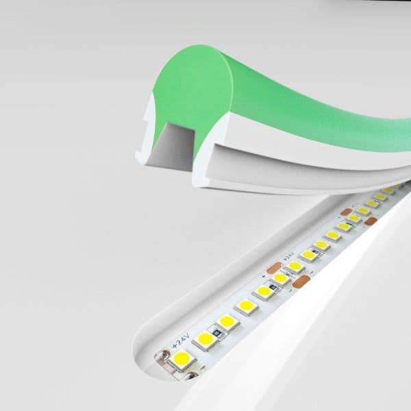 Ledme Capa de Silicone Next Generation 8X10 Para Fitas LED 50 Metros Verde claro