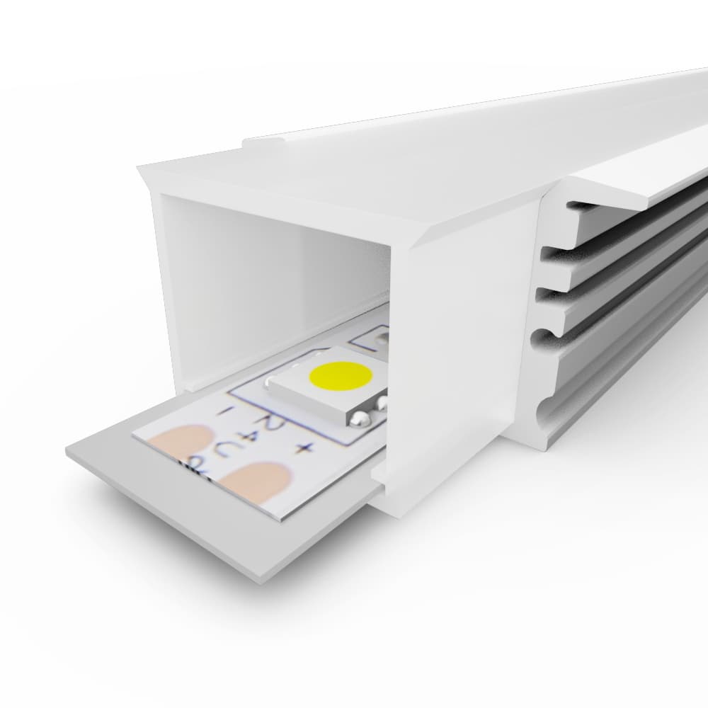Perfil de Alumínio U 2 Metros Para LED Neon 24V/220V