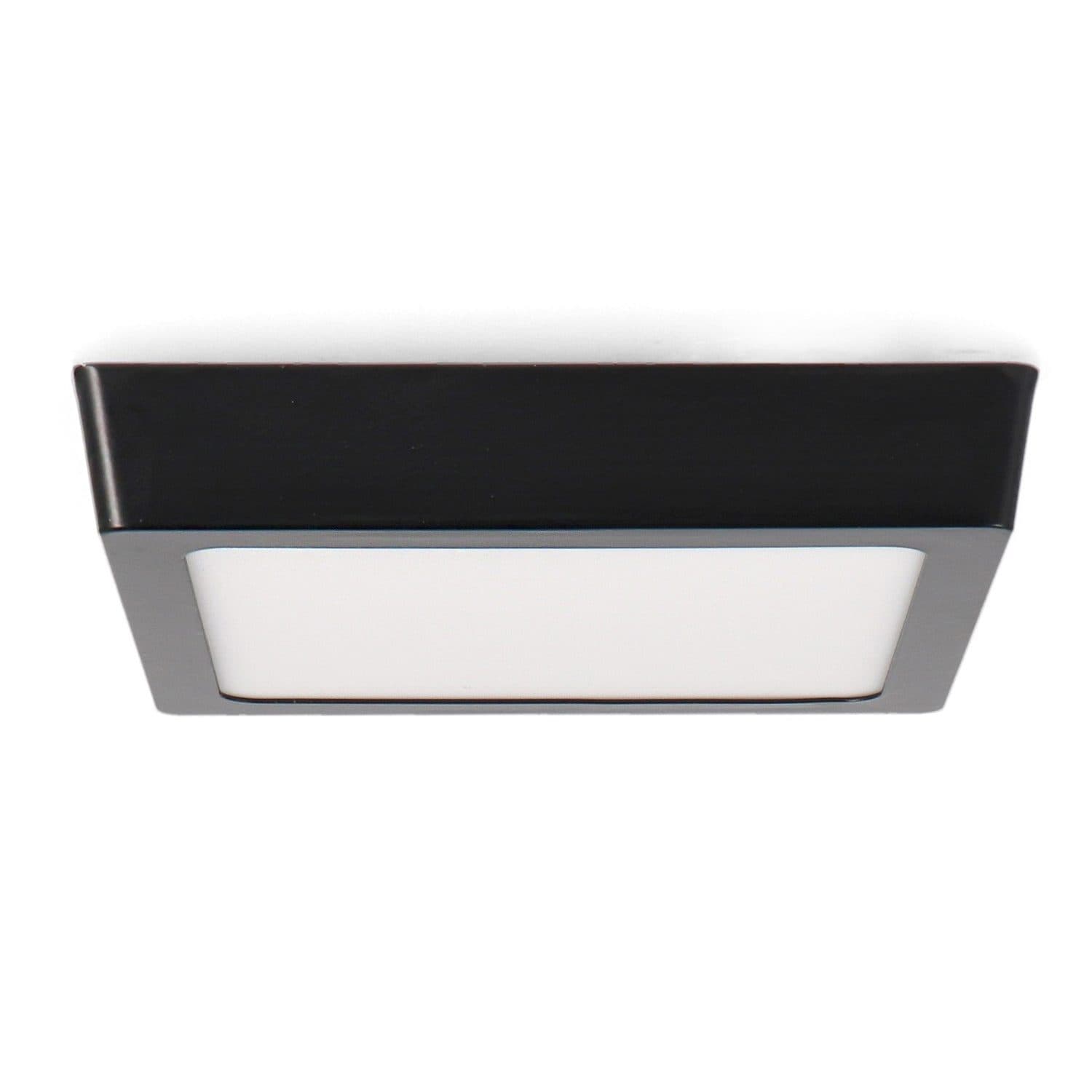 Painel Superfície Serie Slim Preto Quadrado 12W CCT