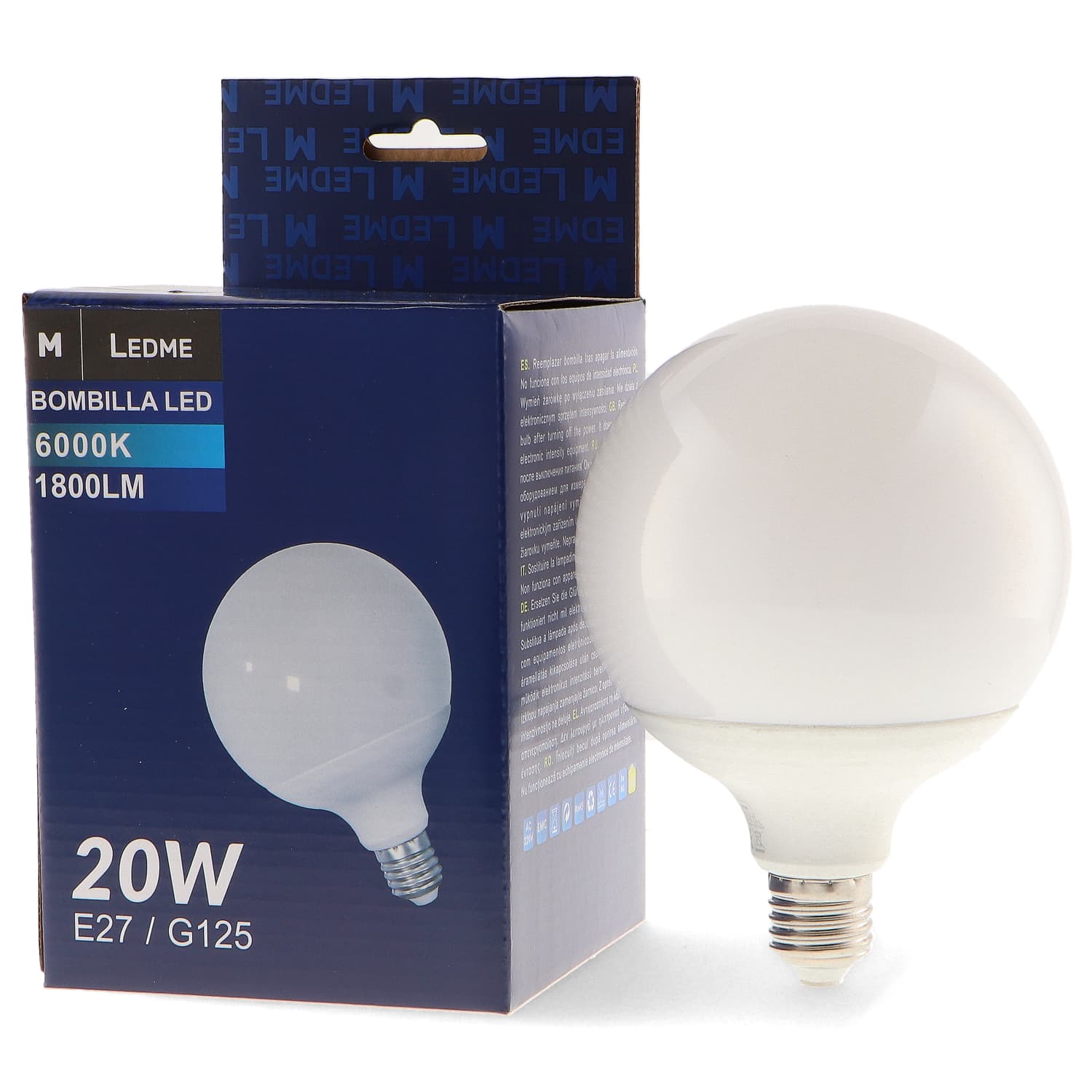 Lâmpada LED E27 G125 20W 4500K