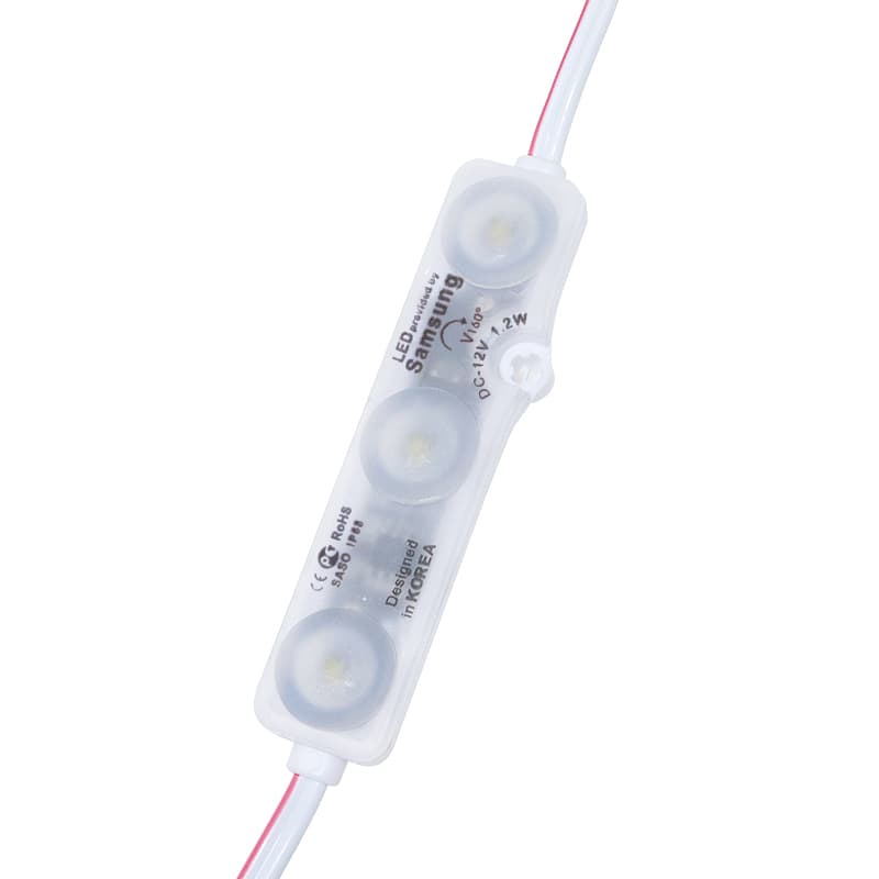 LED ME Conjunto de 20 Módulos de 3 LED Smd Samsung 12V Dc 1.2W 6500K