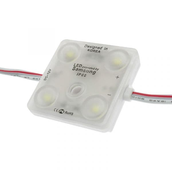 LED ME Conjunto de 20 Módulos de 4 LED Smd Samsung 12V Dc 2W 6500K