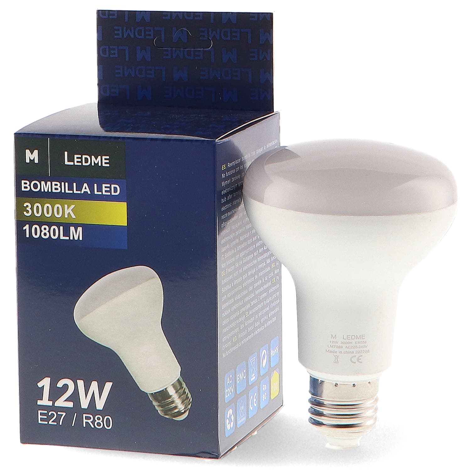 Ledme Lâmpada LED Filamento E27 G95 6W Âmbar 2300K