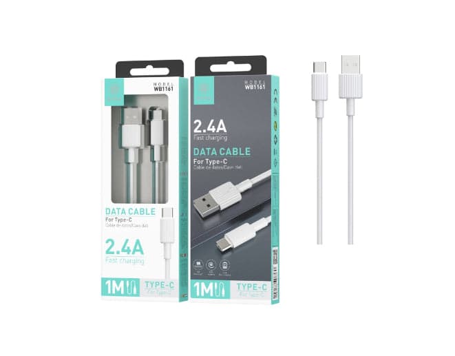 Cabo USB Type-C Ikrea | 2.4A | 1 m - Branco