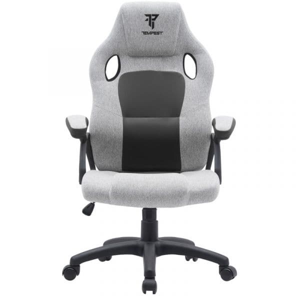 Cadeira Gaming Tempest Discover Cinzenta/Preta Tecido Transpirável