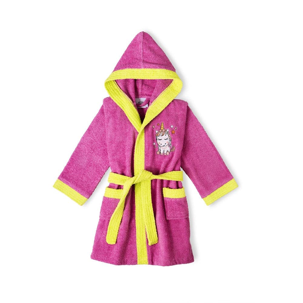 Roupão De Banho 100% Terry Algodão T 2 4 Fucsia Interbaby