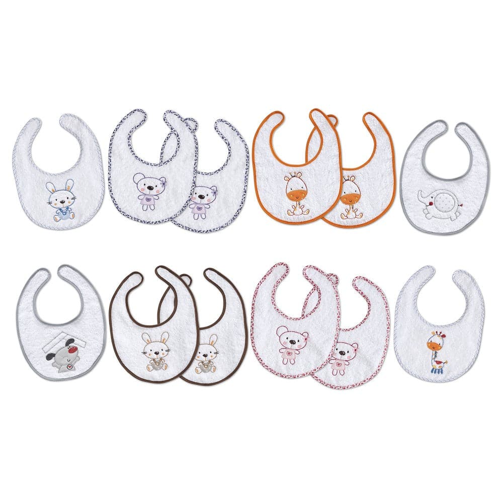 Babete Terry Velcro 20X30 Pack 2 Unidades Rosa   Interbaby