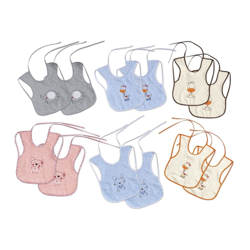 Babete Terry 25 X 35 Pack 2 Unidades Azul  Interbaby