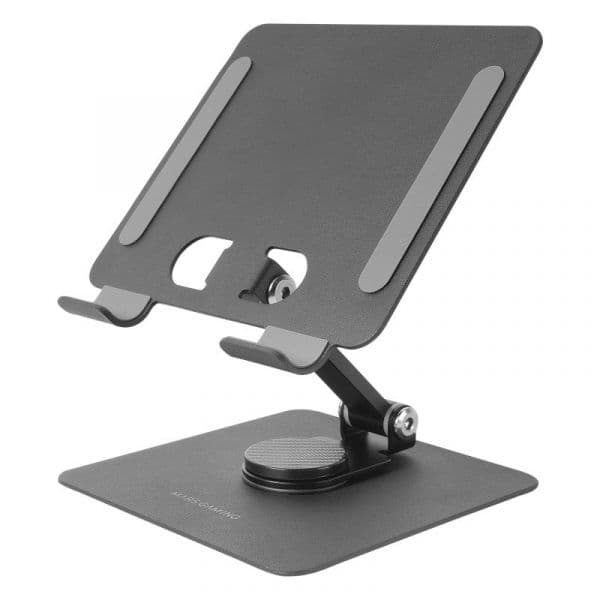 Mars Gaming MA-RST Suporte Dobrável Antiderrapante 2-em-1 para Tablets e Convertíveis até 13" Preto