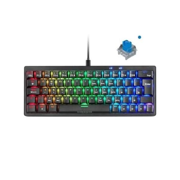 Mars Gaming MKMINIPROBES Switch Azul Preto Espanhol