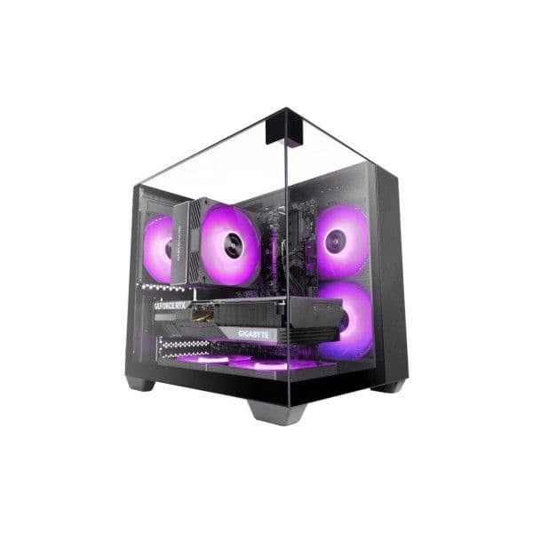 Mars Gaming Caixa MC-VISIONM Preta (Micro-ATX) (Vidro Temperado)