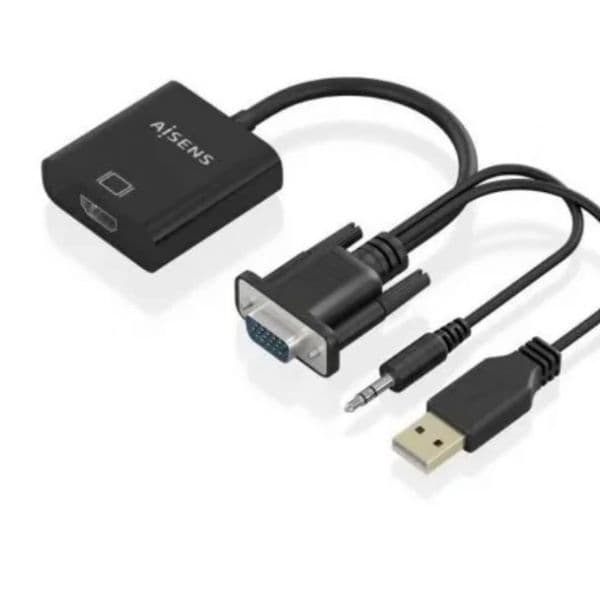 Vention Conversor VGA para HDMI Adaptador com Áudio e Alimentação USB Preto 20cm