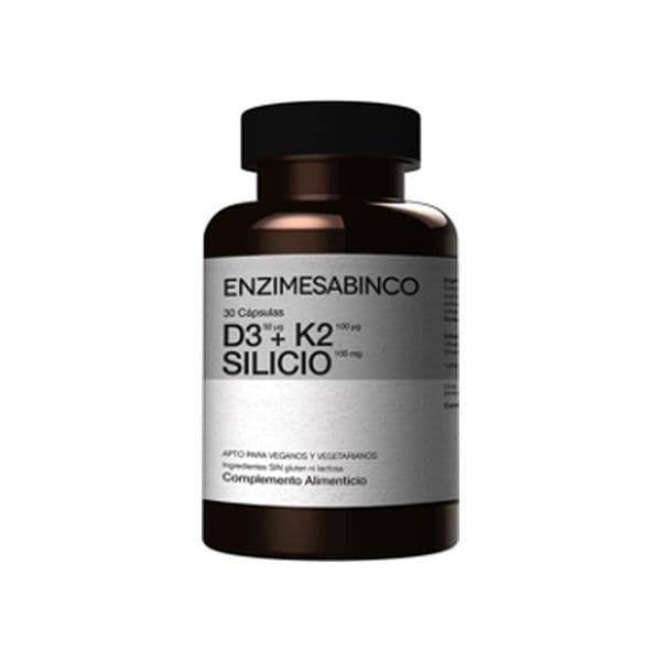 Enzime Sabinco Vitamina D3 + K2 + Silício 30 Cápsulas