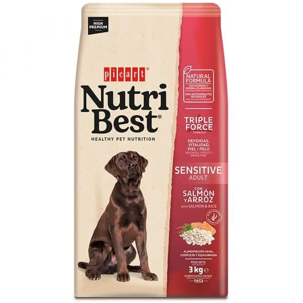 Picart Nutribest Premium Adult Sensitive Salmon & Rice 3Kg