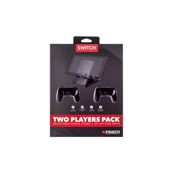 Indeca Pack Suporte + Grips Joy-Con 2 Jogadores para Nintendo Switch