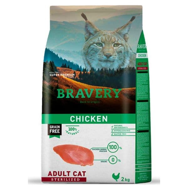 Bravery Adult Grain Free Sterilized Chicken 2Kg