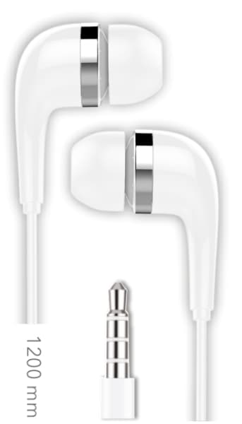Auscultadores bsk jack com microfone, branco
