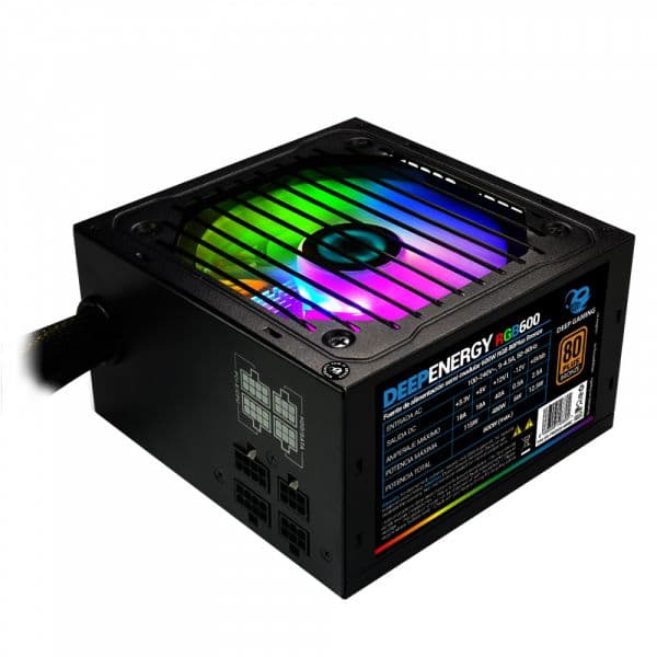 CoolBox Fonte DeepEnergy 600W ATX 80 PLUS Bronze - DG-PWS600-MRBZ
