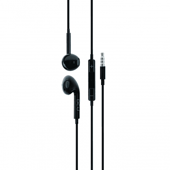 DCU Tecnologic 34151001 Auriculares Jack 3.5mm Estéreo Alámbrico Gancho de Orelha Preto