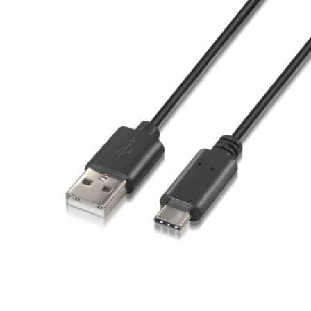 Cabo USB 2.0 Tipo-C AISENS / Até 9W / 625Mbps / 1m / Preto / A107-0051