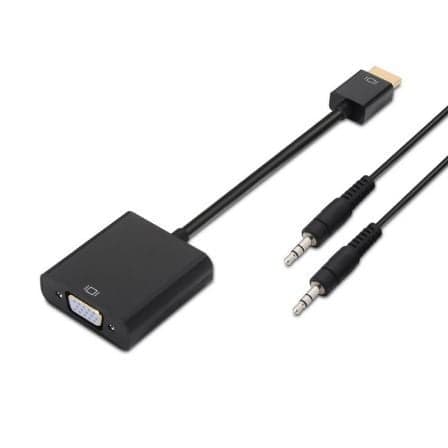 Aisens Adaptador de Vídeo Hdmi M a Svga H + Áudio Aisens Preto - 84