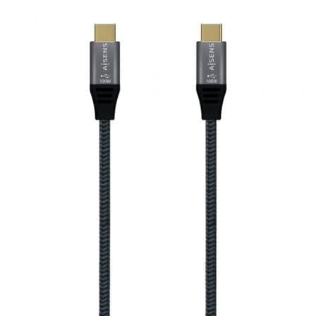 Cabo USB 3.2 Tipo-C AISENS / 100W / 2500Mbps / 60cm / Cinza / A107-0670
