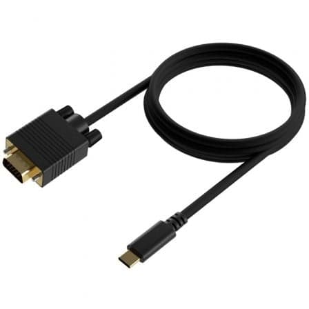 Aisens Cabo Conversor USB-C Macho para VGA Macho, 0.8m, Preto, A109-0692