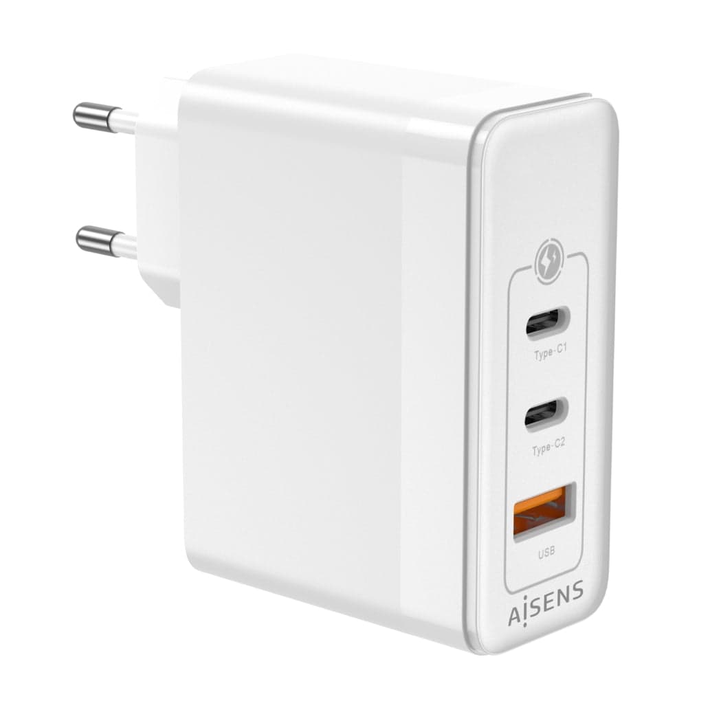 Carregador de Parede 2x USB-C + 1x USB-A 100W AISENS 100W3P008-W Branco