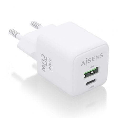 Aisens ASCH-20W2P010-W Carregador GaN 20W Branco