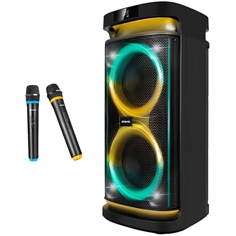 Phoenix RumbleBoss Coluna de Karaoke Bluetooth 80W RMS Preta