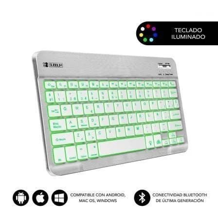 Teclado Compacto SUBBLIM / Inalâmbrico por Bluetooth / Plata / TA91505107