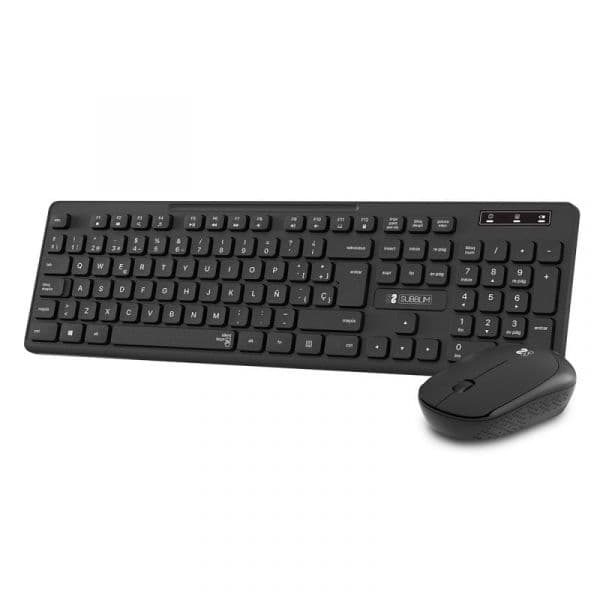 Teclado Subblim Pack Business Slim e Rato Sem Fios Preto (Teclado Espanhol)