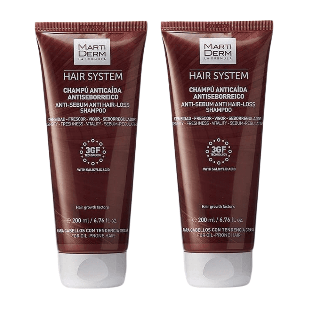 Martiderm Pack Hair System Shampoo Antiqueda Antisseborreico 2x200ml