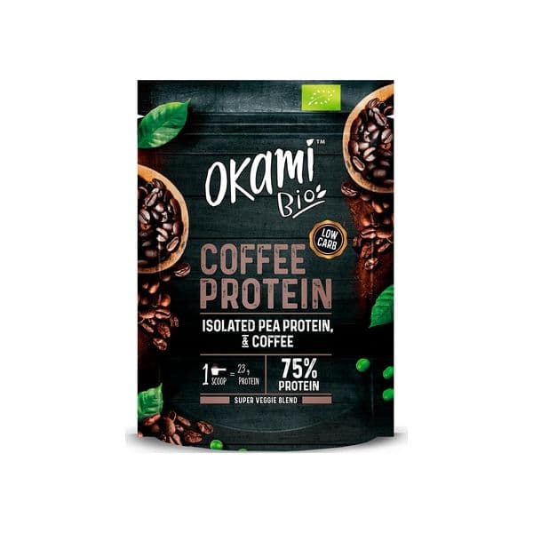 OKAMI Proteína isolada de ervilha e café 500g de pó
