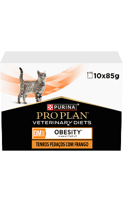 Purina Pro Plan Veterinary Diets Feline OM Obesity Management Frango 10x85g