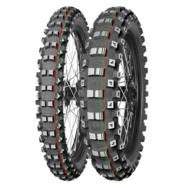 Pneu Moto Mitas Terra Force-MX MH ( 60/100-12 TT 36J Composto de borracha Médio HARD, NHS, Rodas dianteiras, rot & gruen ) - 8590341117380