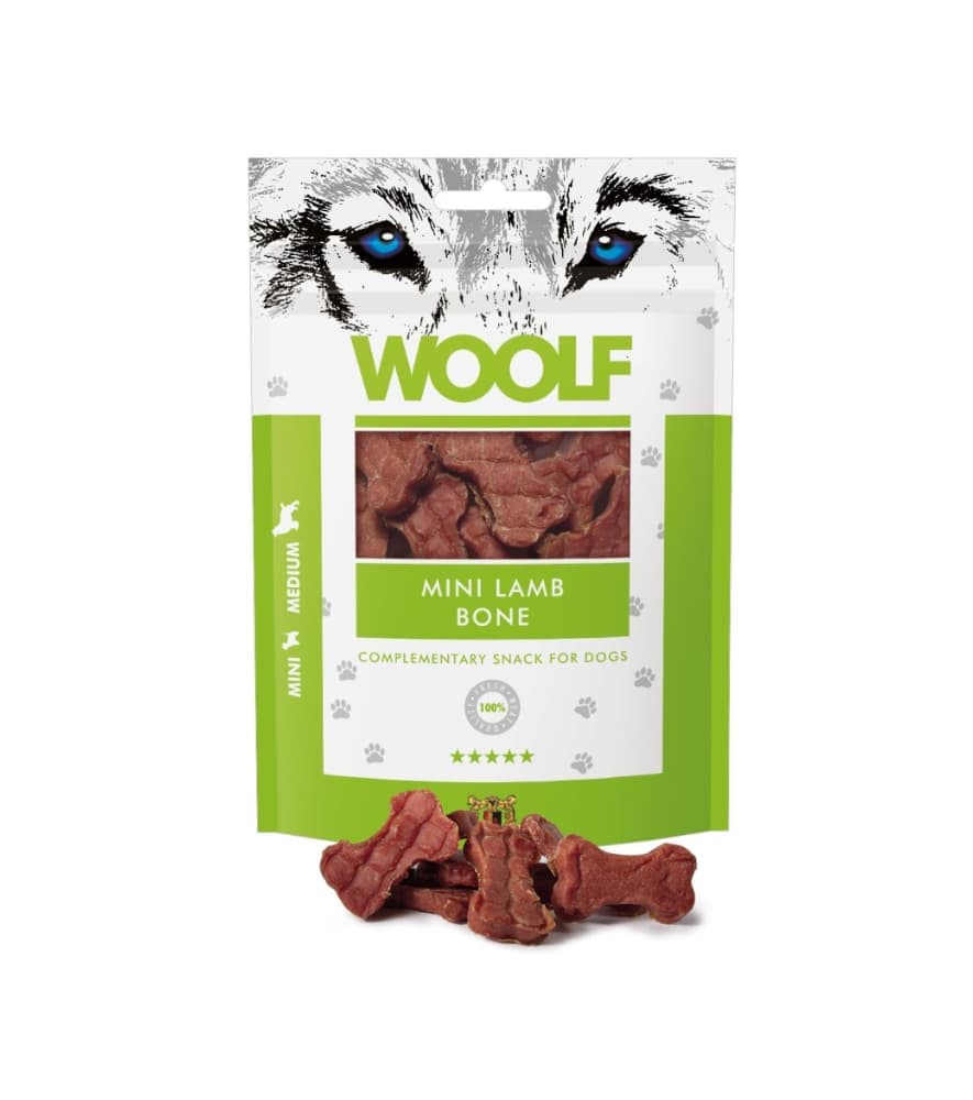 Woolf Mini Ossos de Cordeiro 100gr Snack para Cão