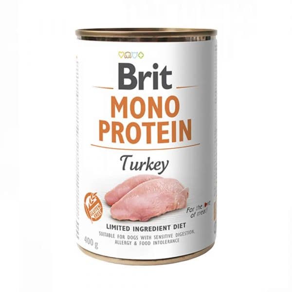 Ração Húmida Brit Care Dog Mono Protein Turkey 400g