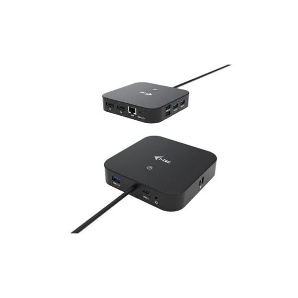 I-Tec C31 Dualdpdockpd Base & Duplicador de Portas com Fios Usb 3.2 Gen 1 3.1 Gen 1 Type-C Preto